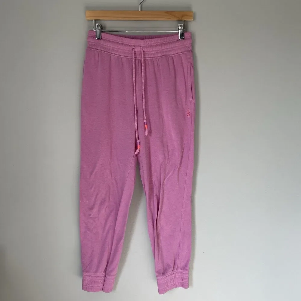 Free People Slow It Down Jogger Lounge Sweatpants Pink Boho Women's Size XS